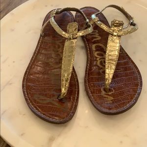 Sam Edelman gold sandals